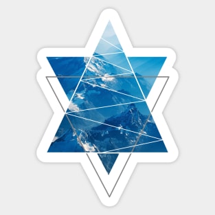 Mountain Blue Star Sticker